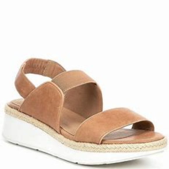 Eileen Fisher Shoes - Eileen Fisher Dash Leather Platform Wedge Sandals NWOT Size 7.5